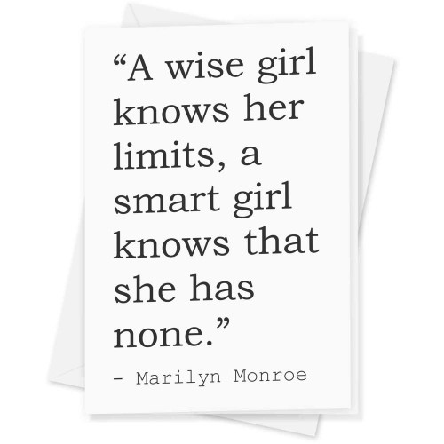 Azeeda Large (A4) Quote By Marilyn Monroe Blank Greeting Card (GC00007438)