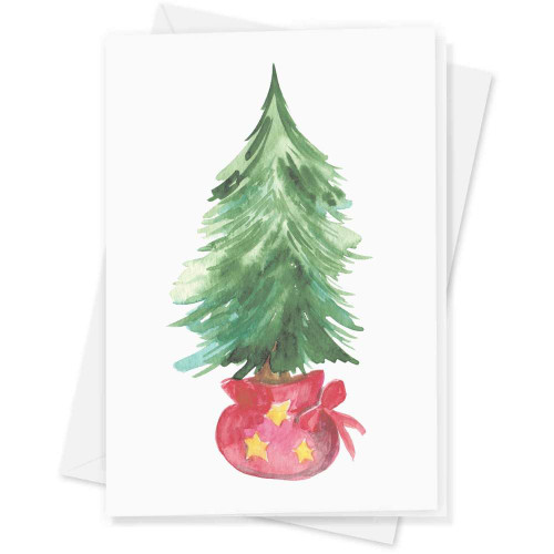 Azeeda Large (A4) 'Christmas tree' Blank Greeting Card (GC00051216)