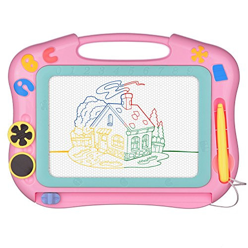Magnetic Drawing Board Erasable for Kids - Colorful Magna Doodle Drawing Board Toys - Gifts for Toddlers Kids Writing Sketching Pad -Travel Size-
