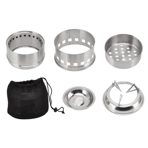 Camping Stove,Camp Backpacking Stove, Mini Alcohol Stove for Camping Hiking Stainless Steel Campfire Stove With Storage Bag (#1)