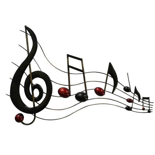 Benzara Black and Copper BM05414 Musical Metal Notes Wall Decor Benzara Black and Copper BM05414 Musical Metal Notes Wall Decor