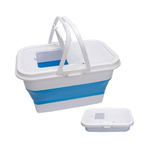 Collapsible Bucket 12L/20L Waterproof Water Storage Container Tub Folding Water Bucket Wash Basins for Camping Travel Folding Water Container Collapsible Bucket with Handle Folding Water Bucket Larg