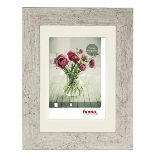 Hama Plastic Photo Frame Chalet (Frame 10 cm x 15 cm, for Photos Size 7 cm x 10 cm, Polystyrene (PS), Reflex Glass, with Hook and Stand) Taupe