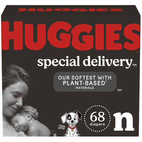 Huggies Special Delivery Hypoallergenic Baby Diapers Size Newborn (up to 10 lbs), 68 Ct, Fragrance Free, Safe for Sensitive Skin