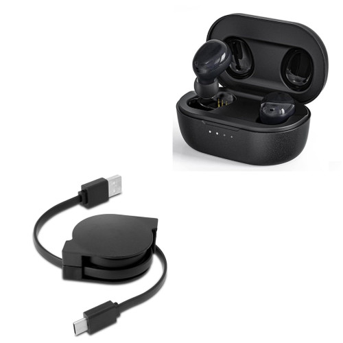 BoxWave Cable Compatible with FiiO FW1 - miniSync - USB-A to USB Type-C, Retractable Cable - USB-A to USB Type-C for FiiO FW1