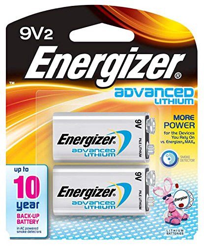 Energizer Advanced Lithium 9V Batteries, 2 Count