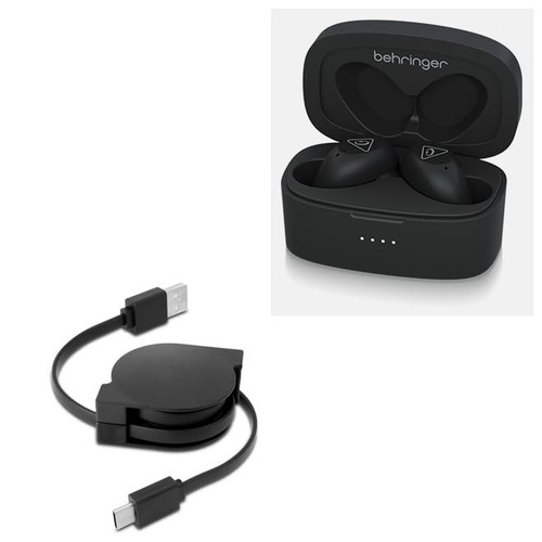 BoxWave Cable Compatible with Behringer Live Buds - miniSync - USB-A to USB Type-C, Retractable Cable - USB-A to USB Type-C for Behringer Live Buds
