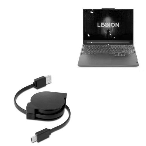BoxWave Cable Compatible with Lenovo Legion Slim 5i (RTX 4060) - miniSync - USB-A to USB Type-C, Retractable Cable - USB-A to USB Type-C for Lenovo Legion Slim 5i (RTX 4060)