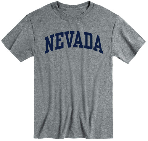 Barnesmith University of Nevada at Reno Wolfpack Short Sleeve Adult Unisex T-Shirt, Classic, Charcoal Grey, X-Large