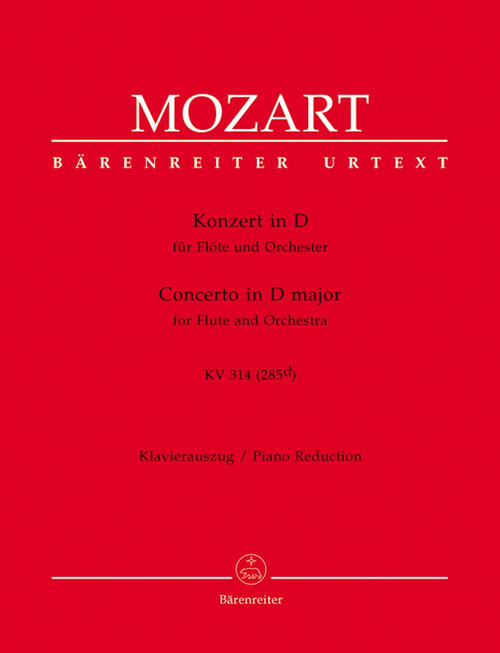 Mozart: Flute Concerto No. 2 in D Major, K. 314 (285d) (Solo Part with Piano Reduction)