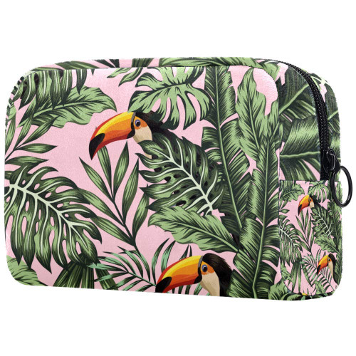 Green Jungle Palm Monstera Leave Makeup Bags Portable Tote Cosmetics Bag Travel Cosmetic Organizer Toiletry Bag Make-up Cases for Women Green Jungle Palm Monstera Leave Makeup Bags Portable Tote Cosmetics Bag Travel Cosmetic Organizer Toiletry Bag Make-up Cases for Women