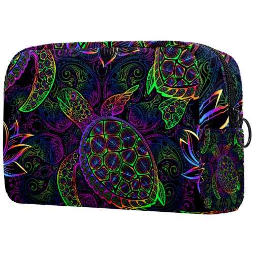 Sea Turtle Mandala Makeup Bags Portable Tote Cosmetics Bag Travel Cosmetic Organizer Toiletry Bag Make-up Cases for Women Sea Turtle Mandala Makeup Bags Portable Tote Cosmetics Bag Travel Cosmetic Organizer Toiletry Bag Make-up Cases for Women