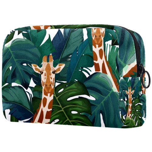 Exotic Palm Tree Giraffe Makeup Bags Portable Tote Cosmetics Bag Travel Cosmetic Organizer Toiletry Bag Make-up Cases for Women Exotic Palm Tree Giraffe Makeup Bags Portable Tote Cosmetics Bag Travel Cosmetic Organizer Toiletry Bag Make-up Cases for Women