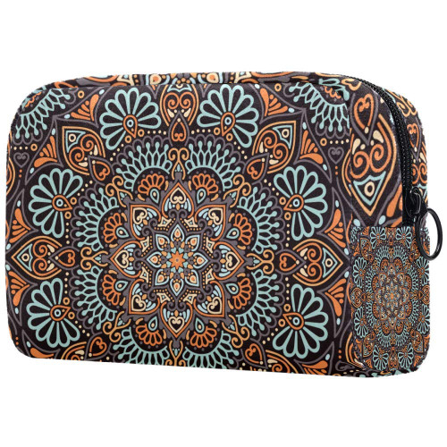Vintage Mandala Floral Makeup Bags Portable Tote Cosmetics Bag Travel Cosmetic Organizer Toiletry Bag Make-up Cases for Women