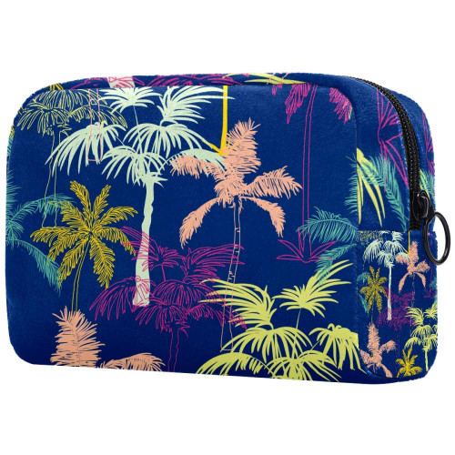 Colorful Geometric Palm Trees Makeup Bags Portable Tote Cosmetics Bag Travel Cosmetic Organizer Toiletry Bag Make-up Cases for Women Colorful Geometric Palm Trees Makeup Bags Portable Tote Cosmetics Bag Travel Cosmetic Organizer Toiletry Bag Make-up Cases for Women