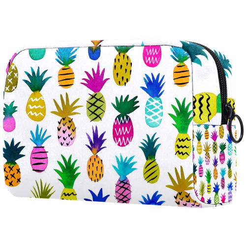 Watercolor Pineapples Makeup Bags Portable Tote Cosmetics Bag Travel Cosmetic Organizer Toiletry Bag Make-up Cases for Women Watercolor Pineapples Makeup Bags Portable Tote Cosmetics Bag Travel Cosmetic Organizer Toiletry Bag Make-up Cases for Women