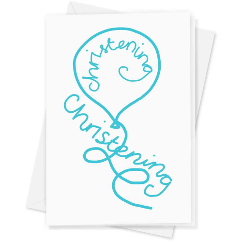 Azeeda Large (A4) 'Christening a boy' Blank Greeting Card (GC00053572)
