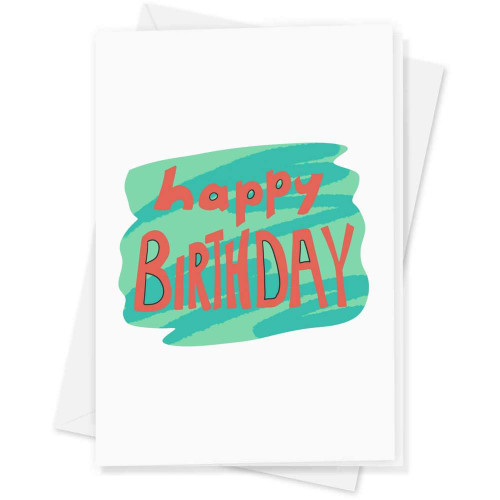 Azeeda Large (A4) 'Happy Birthday' Blank Greeting Card (GC00053604)
