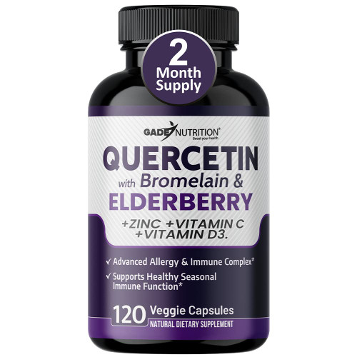 Quercetin with Vitamin C and Zinc - Elderberry - Quercetin 500mg - Quercetin with Bromelain - Zinc Quercetin - Vitamin D3 - 6 in 1 Daily Immune Support, Non-GMO, Gluten-Free - Sambucus Supplement -USA Quercetin with Vitamin C and Zinc - Elderberry - Quercetin 500mg - Quercetin with Bromelain - Zinc Quercetin - Vitamin D3 - 6 in 1 Daily Immune Support, Non-GMO, Gluten-Free - Sambucus Supplement -USA