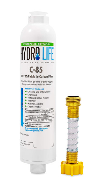 Camco Hydro Life 52700 Inline Water Filter (with Flexible Hose Protector, Hydroponics C-85) Camco Hydro Life 52700 Inline Water Filter (with Flexible Hose Protector, Hydroponics C-85)