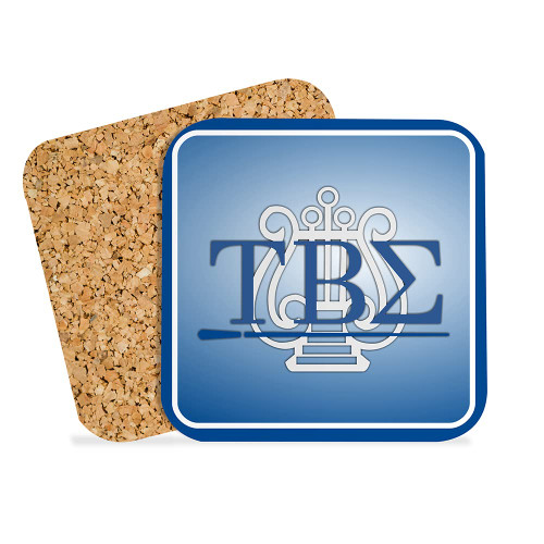 Tau Beta Sigma Sorority Hardboard with Cork Backing Beverage Coasters Square (Set of 4) Coasters for Drinks (Tau Beta Sigma 6)