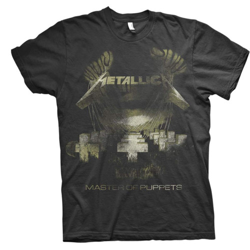 Metallica Men's Master of Puppets Distressed Slim Fit T-Shirt Medium Black Metallica Men's Master of Puppets Distressed Slim Fit T-Shirt Medium Black