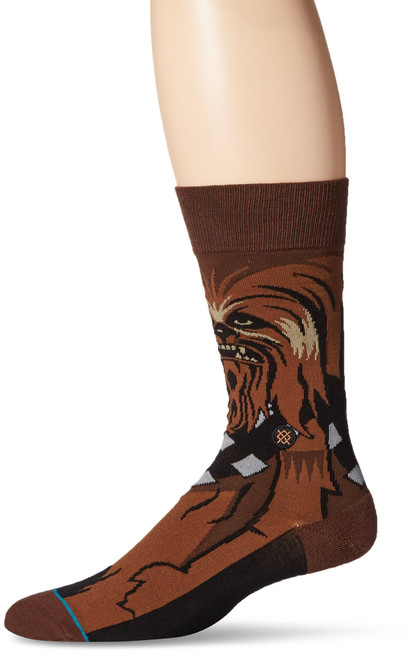 Stance Men's Chewie Crew Socks, Brown, Large
