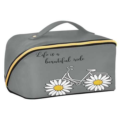 Sunflower Bike Makeup Bag Large Cosmetic Bags for Women Travel Makeup Bags for Women Make Up Bag Organizer Makeup Pouch Toiletry Bag for Toiletries Cosmetics Travel Daily Use Sunflower Bike Makeup Bag Large Cosmetic Bags for Women Travel Makeup Bags for Women Make Up Bag Organizer Makeup Pouch Toiletry Bag for Toiletries Cosmetics Travel Daily Use