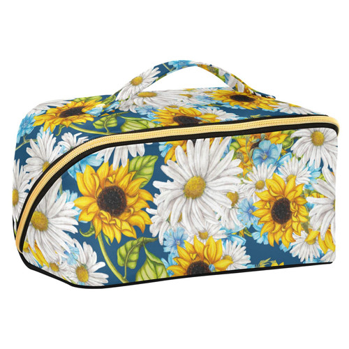 Daisy Sunflower Makeup Bag Large Cosmetic Bags for Women Travel Makeup Bags for Women Cosmetic Bag Organizer Makeup Pouch Toiletry Bag for Cosmetics Travel Daily Use Toiletries Daisy Sunflower Makeup Bag Large Cosmetic Bags for Women Travel Makeup Bags for Women Cosmetic Bag Organizer Makeup Pouch Toiletry Bag for Cosmetics Travel Daily Use Toiletries