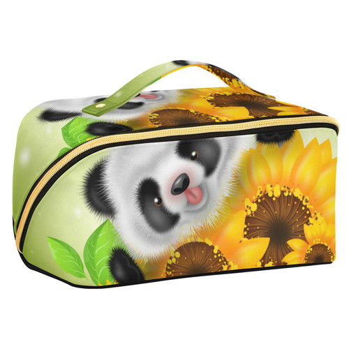Panda Bear Sunflowers Makeup Bag Large Cosmetic Bags for Women Travel Makeup Bags for Women Cosmetic Bag Organizer Makeup Pouch Toiletry Bag for Cosmetics Travel Daily Use Toiletries Panda Bear Sunflowers Makeup Bag Large Cosmetic Bags for Women Travel Makeup Bags for Women Cosmetic Bag Organizer Makeup Pouch Toiletry Bag for Cosmetics Travel Daily Use Toiletries