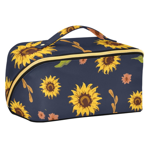 Sunflower Pattern Makeup Bag Large Cosmetic Bags for Women Travel Makeup Bags for Women Cosmetic Bag Organizer Makeup Pouch Toiletry Bag for Toiletries Cosmetics Travel Daily Use Sunflower Pattern Makeup Bag Large Cosmetic Bags for Women Travel Makeup Bags for Women Cosmetic Bag Organizer Makeup Pouch Toiletry Bag for Toiletries Cosmetics Travel Daily Use