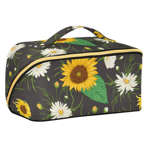 Sunflower Daisy Makeup Bag Large Cosmetic Bags for Women Travel Makeup Bags for Women Cosmetic Bag Organizer Makeup Pouch Toiletry Bag for Cosmetics Travel Daily Use Toiletries Sunflower Daisy Makeup Bag Large Cosmetic Bags for Women Travel Makeup Bags for Women Cosmetic Bag Organizer Makeup Pouch Toiletry Bag for Cosmetics Travel Daily Use Toiletries
