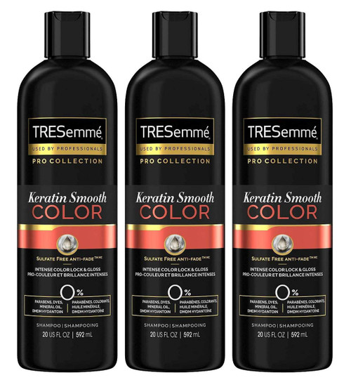 Tresemme Shampoo Keratin Smooth Color 20 Ounce (592ml) (Pack of 3)