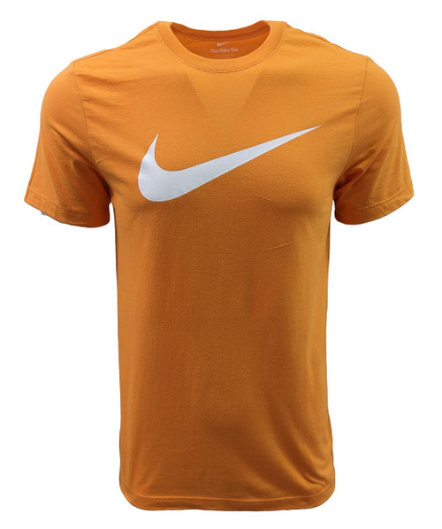 Nike Men's Sportswear Swoosh T-Shirts (Small, Kumquat/White)