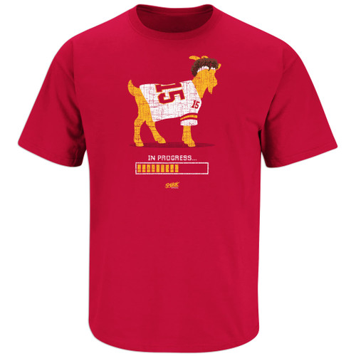 Goat in Progress T-Shirt for K C Football Fans (SM-5XL) (Red Short Sleeve, XX-Large) Goat in Progress T-Shirt for K C Football Fans (SM-5XL) (Red Short Sleeve, XX-Large)