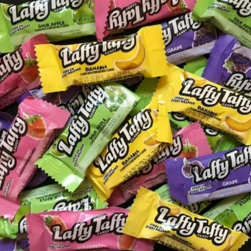 Laffy Taffy Bulk 2LB Bag, Ultimate Variety Mix, Includes- Banana Laffy Taffy, Cherry Laffy Taffy, Laffy Taffy Strawberry, Grape Laffy Taffy, Blue Raspberry Laffy Taffy and Sour Apple Laffy Taffy Candy