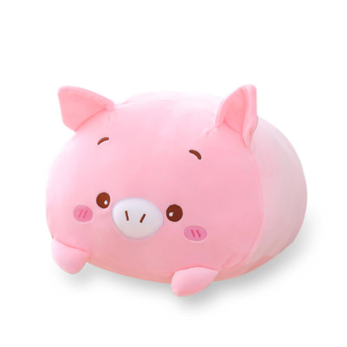 AIXINI 23.6 inch Cute Pink Pig Plush Stuffed Animal Cylindrical Body Pillow,Super Soft Cartoon Hugging Toy Gifts for Bedding, Kids Sleeping Kawaii Pillow