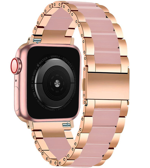 NYENEIL Compatible with Apple Watch Band 38mm 40mm 41mm 42mm 44mm 45mm Ultra 49mm for iWatch SE Lightweight Resin Wristband Bracelet Strap Series 8 7 6 5 4 3 2 1 Mens Womens (Pink, 38MM/40MM/41MM)