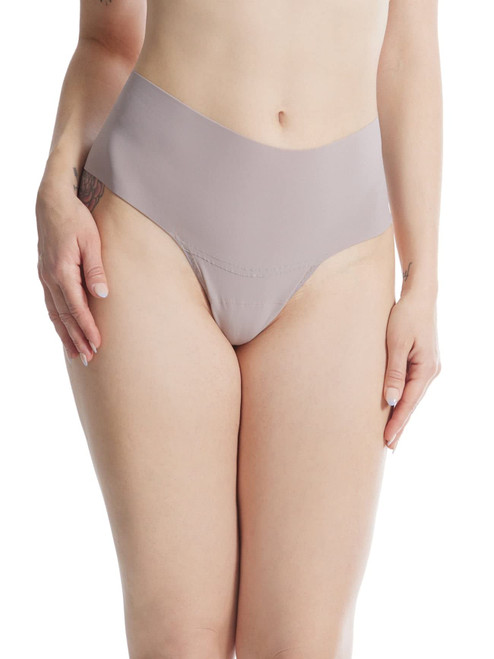 hanky panky Breathe High-Waist Thong, L, Evening Grey