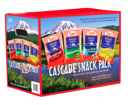 Tim's Cascade Style Potato Chips, Variety Pack, 30 Count Tim's Cascade Style Potato Chips, Variety Pack, 30 Count