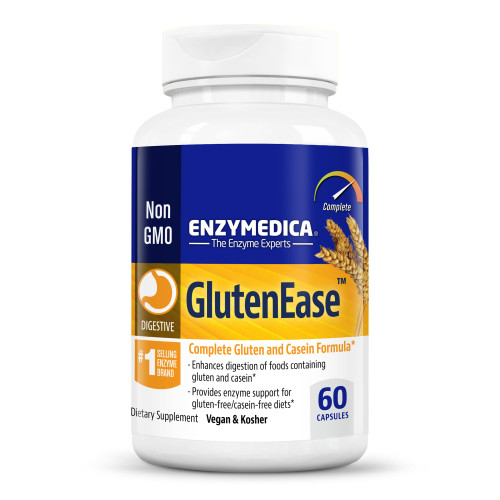 Enzymedica GlutenEase, Food Intolerance Digestive Aid, Defense Against Hidden Gluten Meals, 60 Capsules Enzymedica GlutenEase, Food Intolerance Digestive Aid, Defense Against Hidden Gluten Meals, 60 Capsules