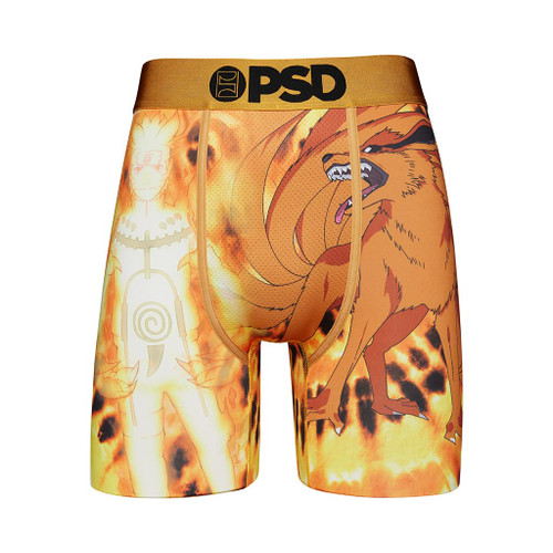 PSD Men's Naruto 9Tails Td Boxer Briefs, Yellow, XL