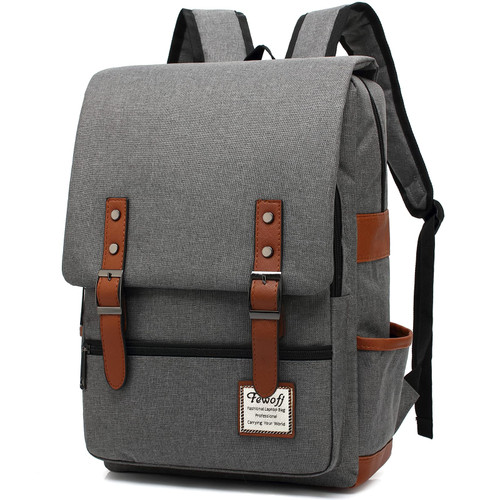 FEWOFJ 15.6 inch Laptop Backpack College School Backpacks for Women Men Work Business School Travel (Grey)