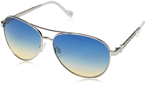 Jessica Simpson Women's J5702 Classy Metal Aviator Pilot Sunglasses with UV400 Protection. Glam Gifts for Her, 61 mm