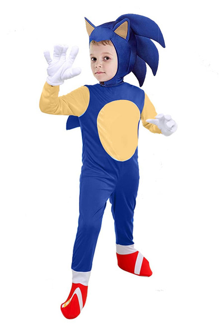 Cartoon Costumes For Kids Cosplay Full Bodysuit Hedgehog Onesie Halloween Pretend Play,M