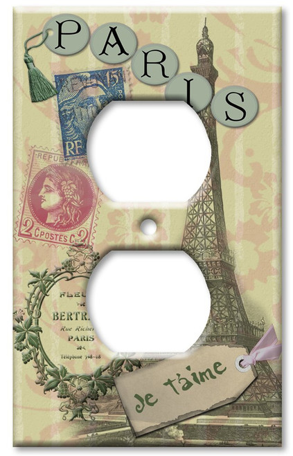Outlet Cover Wall Plate - Paris Je T'aime