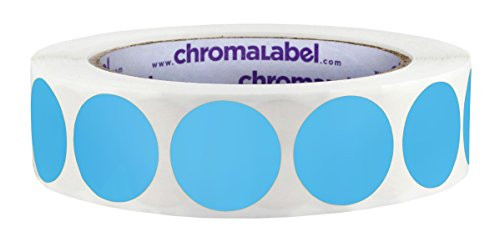 ChromaLabel 1 inch Color-Code Dot Labels | 1,000/Roll (Light Blue)