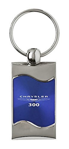 Au-Tomotive Gold, INC. Chrysler 300 Rectangular Blue Car Key Chain Ring Fob