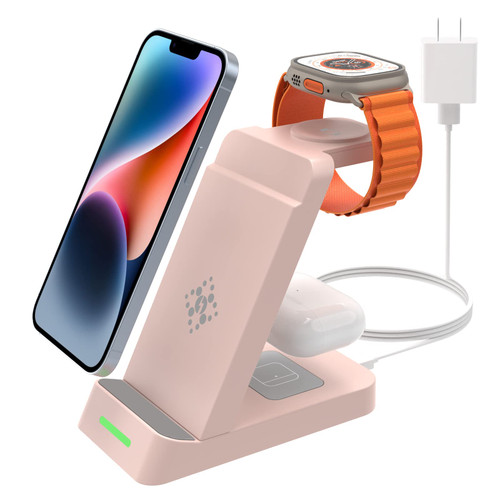 Wireless Charging Stand for Apple Products 3 in 1 Wireless Charger Station Compatible with Apple Watch 7 SE 6 5 4 3 2 AirPods 3/Pro iPhone 13 12 11 Pro Max/X/XS Multiple Devices Wireless Charger Dock
