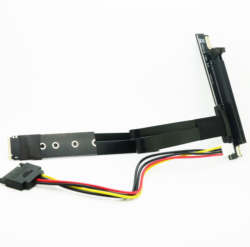 Sintech M.2 NGFF Key M to PCIe 16x Graphics Card Riser Adapter Card,Nvme to PCI-e PCI-Express 16X Extension Cable 20cms